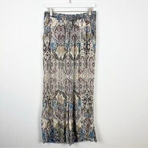 Lola P. Printed Wide Leg Pants Size Medium